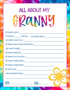 Mother's Day About My Granny no photo: Mother's Day About My Mom Tie Dye no photo