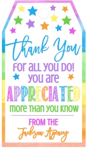 Thank You Appreciated Tag: Thank You Appreciated Tag