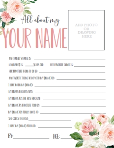 Mother's Day About Your Name Blush Floral: Mother's Day About My Mom Blush Floral