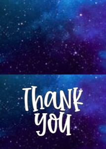 Birthday Galaxy Blue Number Thank You: Birthday Galaxy Blue Number