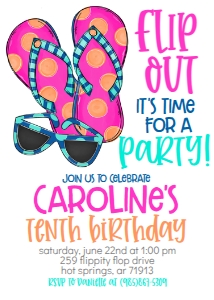 Birthday Flip Flop Party: Birthday Flip Flop Party Pink