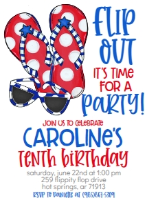4th of July Birthday Flip Flop Party: 4th of July Birthday Flip Flop Party