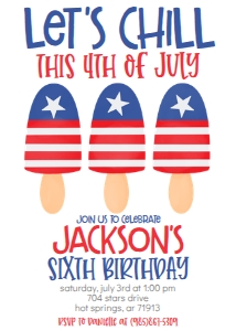 4th of July Birthday Let's Chill Popsicle: 4th of July Birthday Let's Chill Popsicle
