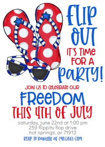4th of July Flip Flop Party design preview