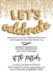 Let's Celebrate Gold Foil Balloon: Let's Celebrate Gold Foil Balloon