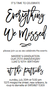 EOQ Celebrate Everything we Missed Text Invite: EOQ Celebrate Everything we Missed Party