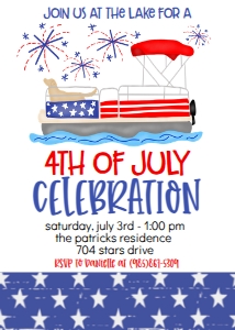4th of July Lake Pontoon: 4th of July Pontoon