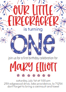 4th of July Birthday firecracker Stars Any Age: 4th of July Birthday firecracker Stars Any age