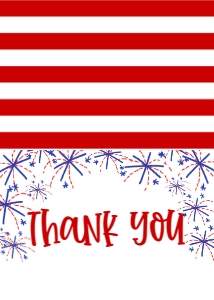 4th of July Birthday Firecracker Stars Any Age Thank You: 4th of July Birthday firecracker Stars Any age