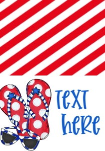 4th of July Flip Flop Party Food Tent: 4th of July Birthday Flip Flop Party
