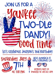 4th of July Yankee Two-dle Birthday: 4th of July Yankee Two-dle Birthday