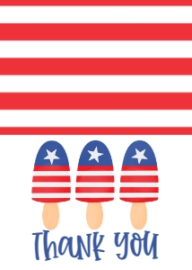 4th of July Let's Chill Popsicle Thank You: 4th of July Let's Chill Popsicle