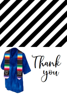 Graduation Party Gown Serape Thank You 2026: Graduation Party Gown Serape