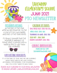 School Teacher PTO Newsletter 9.2 Summer 2: School Teacher PTO Newsletter 9.2 Summer 2