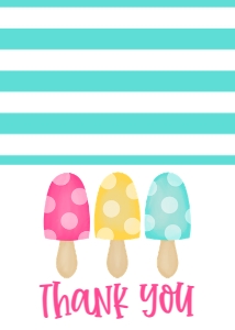 Birthday Popsicle Polka Dots Thank You: Birthday Popsicle Polka Dots