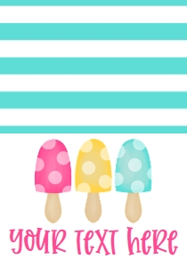 Birthday Popsicle Polka Dots Food Tent: Birthday Popsicle Polka Dots
