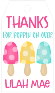 Birthday Popsicle Polka Dots Favor Tag: Birthday Popsicle Polka Dots