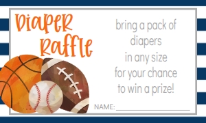 Baby Shower Game Time Diaper Raffle: Baby Shower Game Time