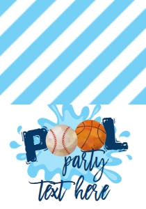 Birthday Baseball Basketball Pool Party Food Tent: Birthday Baseball Basketball Pool Party
