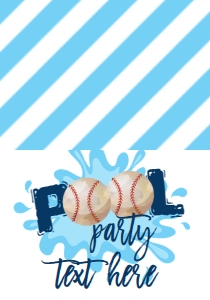 Birthday Baseball Pool Party Food Tent: Birthday Baseball Pool Party