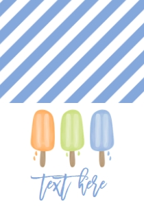 Birthday Popsicle Blue I+O Food Tent: Birthday Popsicle Blue I+O