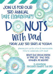 Donuts with Dad Flyer 8.5x11 design preview