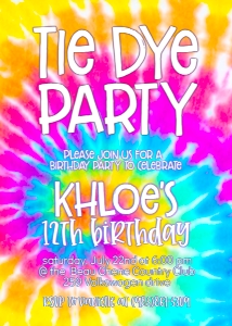Birthday Tie Dye Party: Birthday Tie Dye Party