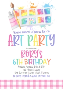 Birthday Art Party Tie Dye: Birthday Art Party Tie Dye