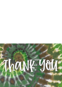 Birthday Tie Dye Number Camo Thank You: Birthday Tie Dye Number Camo