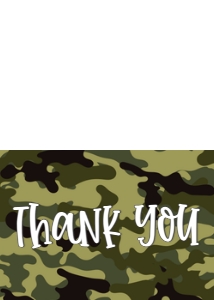 Birthday Number Camo Thank You: Birthday Number Camo