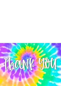 Birthday Tie Dye Pool Party Thank You: Birthday Tie Dye Pool Party