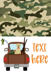 Birthday Fishing Hunting Truck Food Tent: Birthday Fishing Hunting Truck Invite