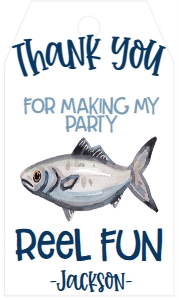 Birthday Fish Take the Bait Farm Favor Tag: Birthday Fish Take the Bait farm