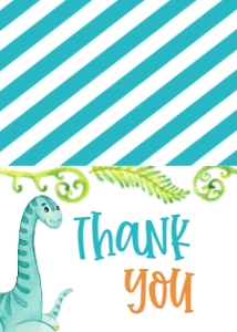 Baby Shower Dinos Thank You: Baby Shower Dinos