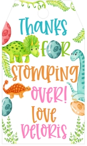 Baby Shower Dinos Favor Tag: Baby Shower Dinos