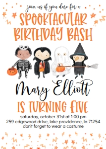 Halloween Birthday Bash kids: Halloween Birthday Bash Kids