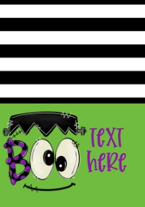 Halloween Hey Boo Frankie Green Food Tent: Halloween Hey Boo Frankie Green