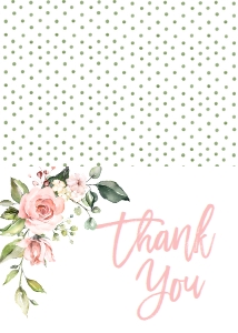 Baby Shower Pink Blush Floral Ring Thank You: Baby Shower Pink Blush Floral Ring Invitation