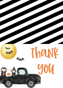Halloween Birthday Drive-By Truck Thank You: Halloween Birthday Drive-By Truck