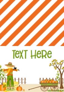Fall Birthday Scarecrows Banner Food Tent: Fall Birthday Pumpkins Banner
