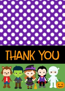 Halloween Birthday Costume Invite Chalk Thank You: Halloween Birthday Costume Invite Chalk
