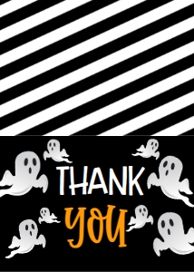 Halloween Ghost Thank You: Halloween Ghost Invitation