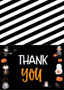 Halloween Kids Costume Thank You: Halloween Kids Costume Invitation