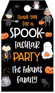 Halloween Kids Costume Favor Tag: Halloween Kids Costume Invitation