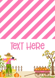Fall Birthday Scarecrows Banner Pink Food Tent: Fall Birthday Scarecrows Banner Pink