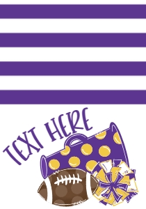Birthday Football Game Time Purple Gold Food Tent: Birthday Football Game Time Set
