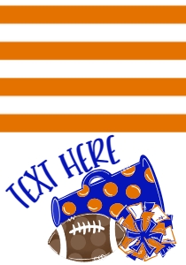 Birthday Football Game Time Blue Orange Food Tent: Birthday Football Game Time Set