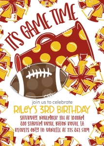 Birthday Football Game Time Crimson Gold: Birthday Football Game Time Set