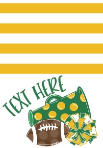 Birthday Football Game Time Green Gold Food Tent: Birthday Football Game Time Set