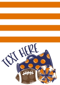 Birthday Football Game Time Navy Orange Food Tent: Birthday Football Game Time Set